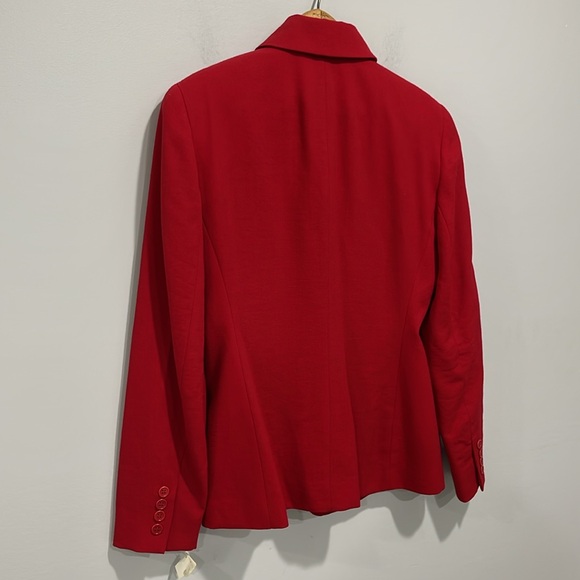 Talbots Collection 1990s pure new wool suit blazer zip closure size 4 NEW - Picture 5 of 16